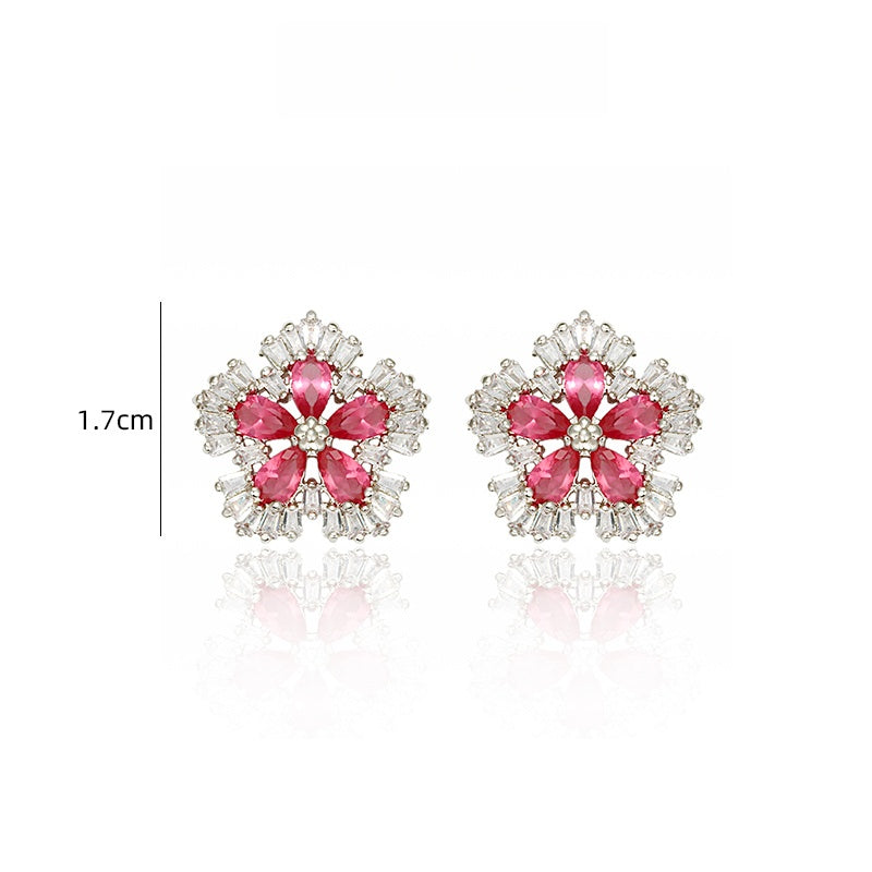 ジルコニア小花ピアス