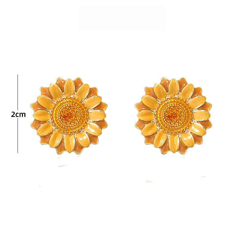 イエロー雛菊ピアス