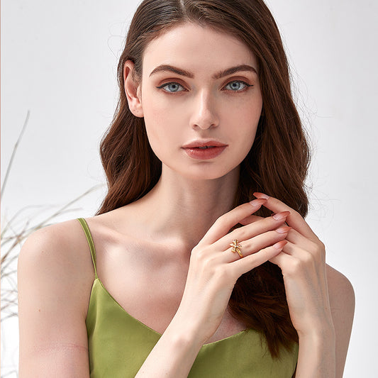 リボン立体オープンリング