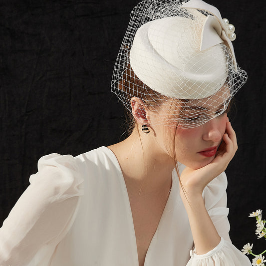 黒琺瑯真珠レトロ耳夹