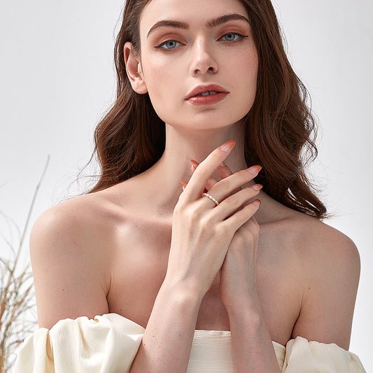 真珠並びエレガントリング