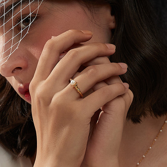 淡水真珠不規則リング