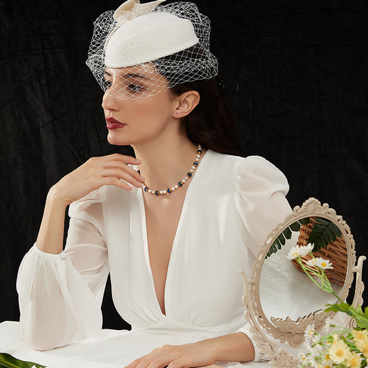 真珠トルコ石ネックレス