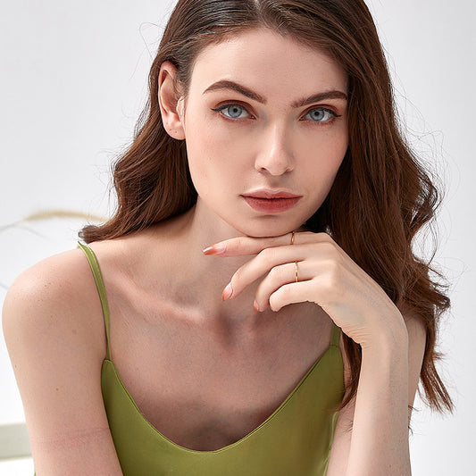 ゴールドジルコンシンプルリングセット