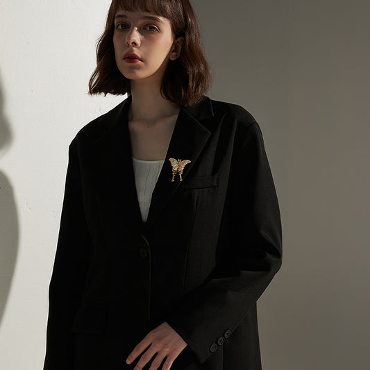 蝶羽ジルコニアブローチ