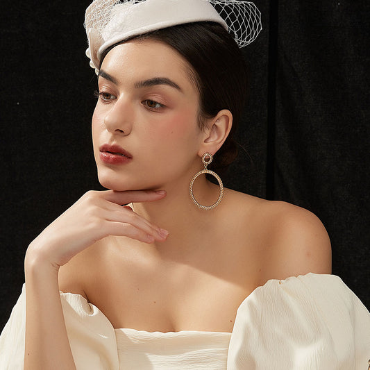 重なりリング港風イヤリング