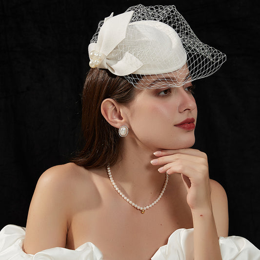 レトロ真珠水钻ピアス