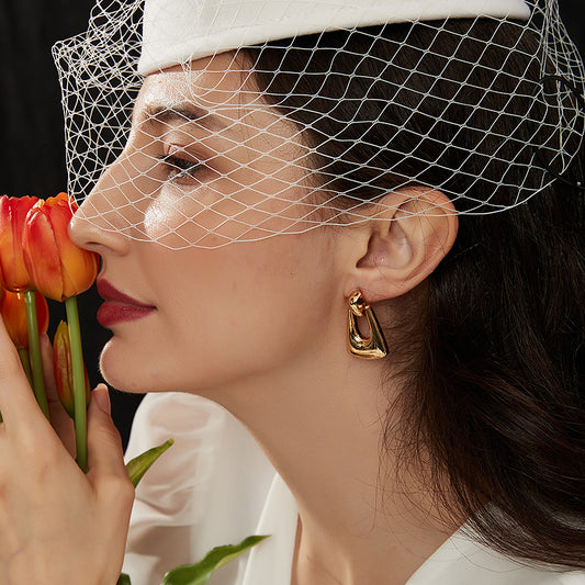 幾何重なりシック耳夹