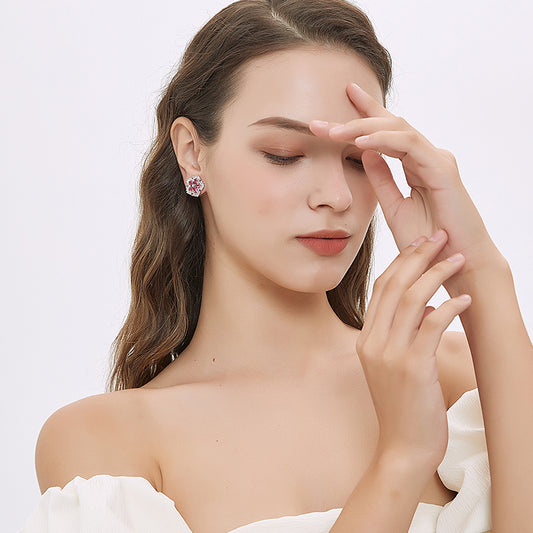 ジルコニア小花ピアス