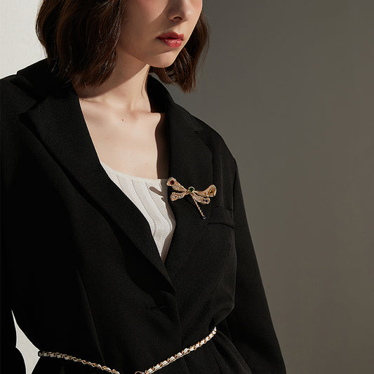 蜻蛉皓石ブローチ