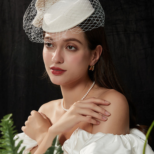 イエロージルコニア葉ピアス