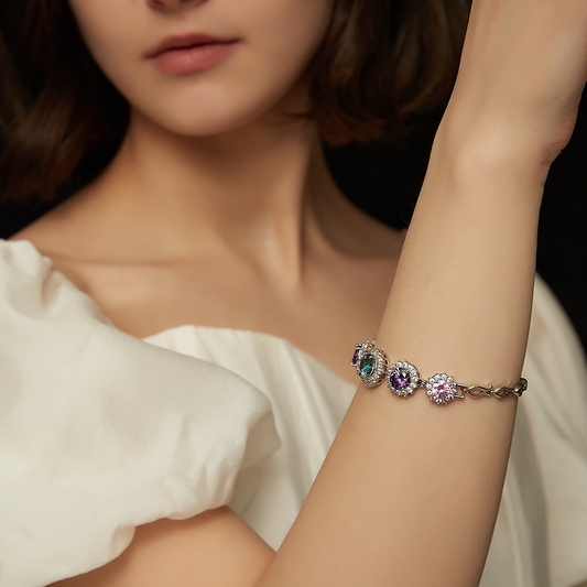 銀色皓石轻奢手鏈