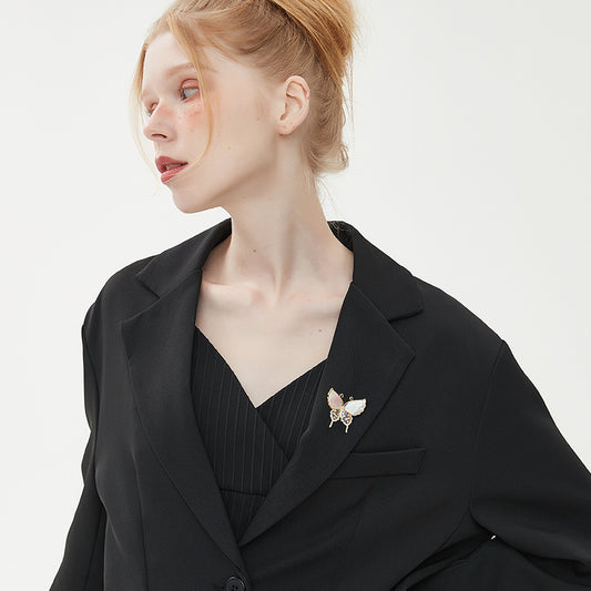 白貝蝶ブローチ