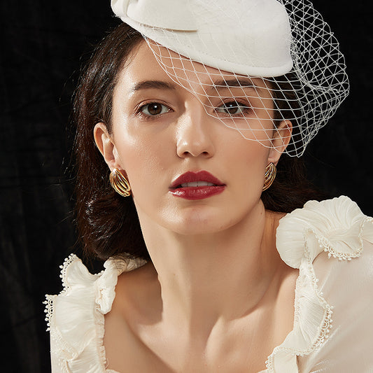 ゴールド镂空フレンチ耳夹