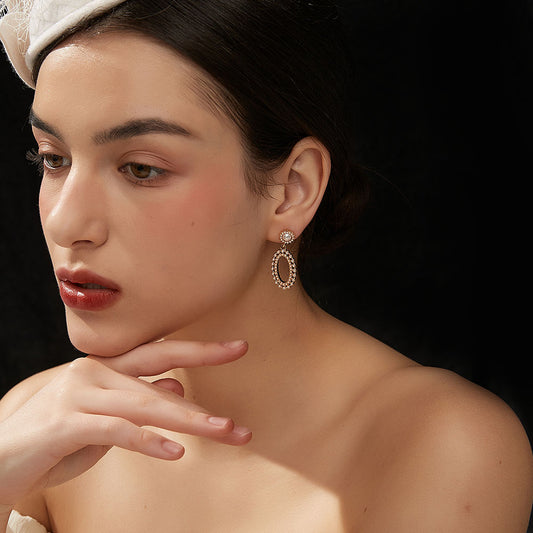 花びら真珠宮廷風ピアス