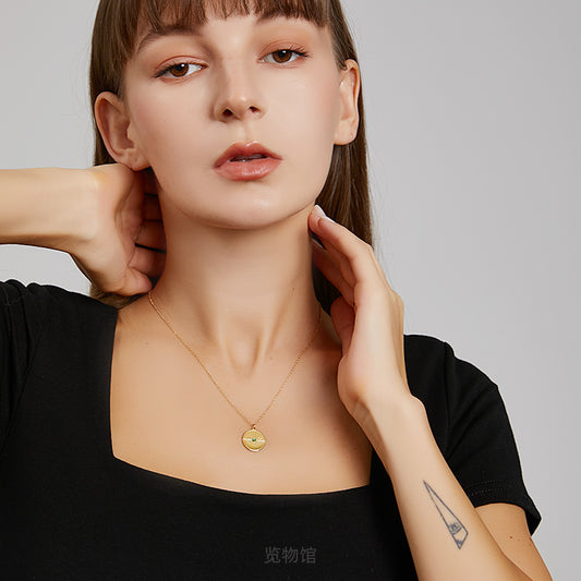 エメラルド幾何ペンダント