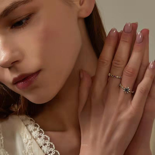 復古新款轻奢食指指輪