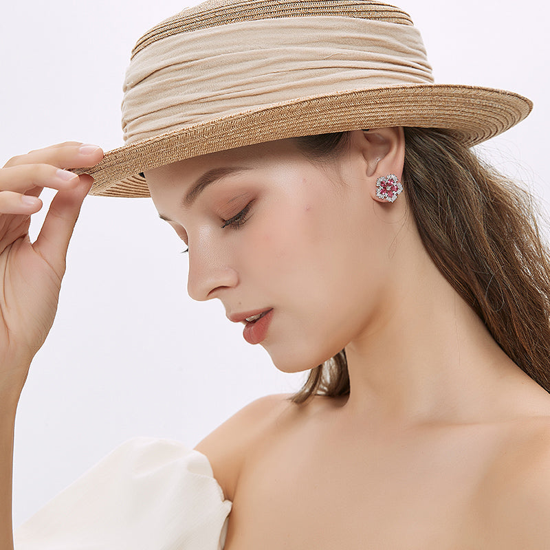 ジルコニア小花ピアス