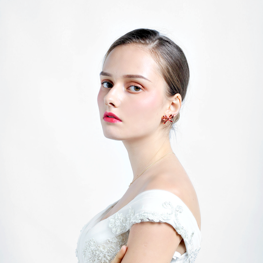 赤リボン琺瑯リング