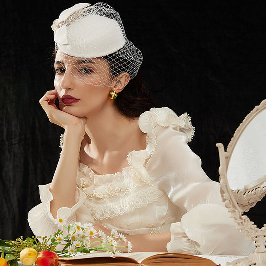 緑瑠璃アートデコ耳夹