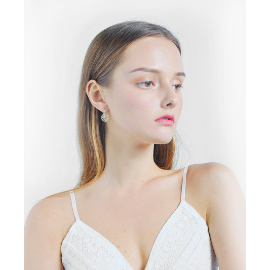 クリスタル幾何イヤリング