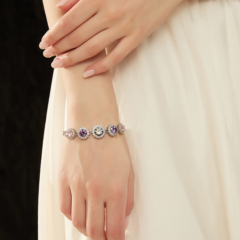 銀色皓石轻奢手鏈