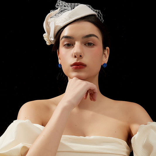 青琺琅幾何ピアス