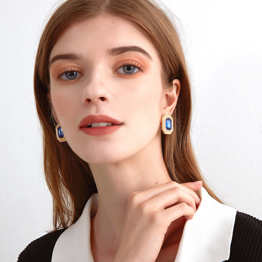 フレンチバロックブルー耳夹