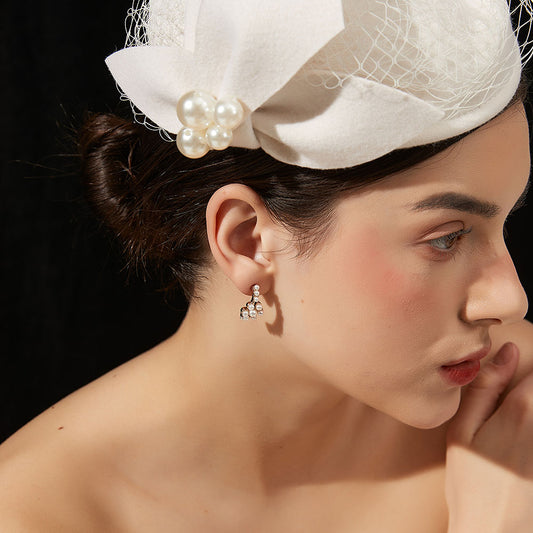 フレンチ真珠シンメトリーイヤリング