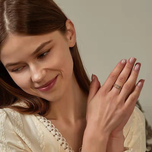 重なりメタルオープンリング