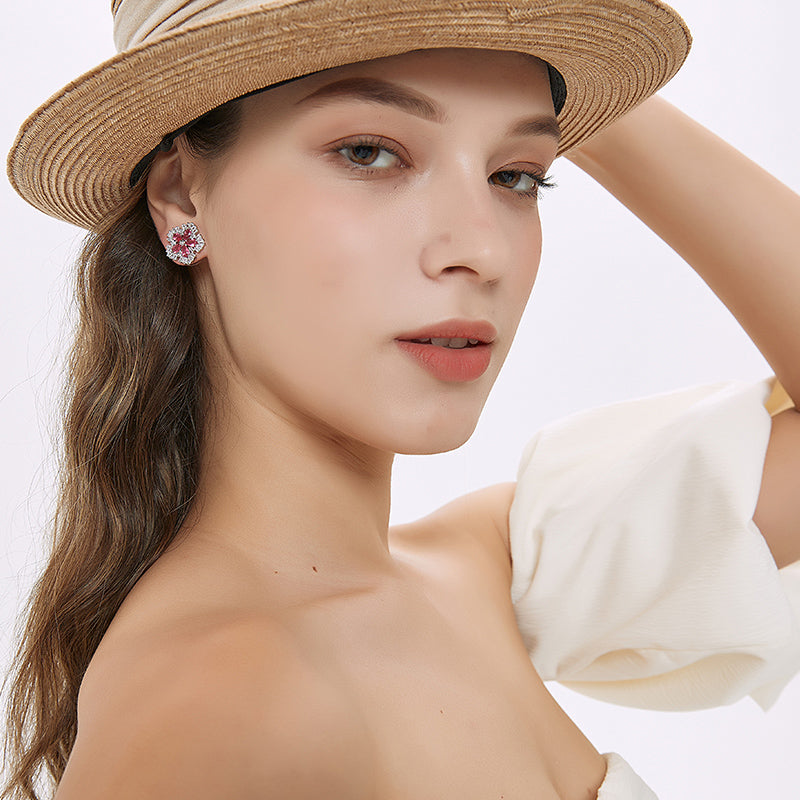 ジルコニア小花ピアス