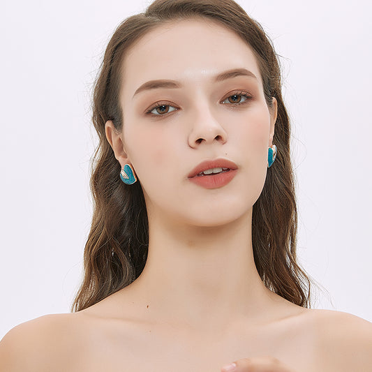 琺瑯ハート耳夹