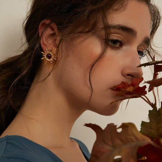 復古太陽風高級耳夹