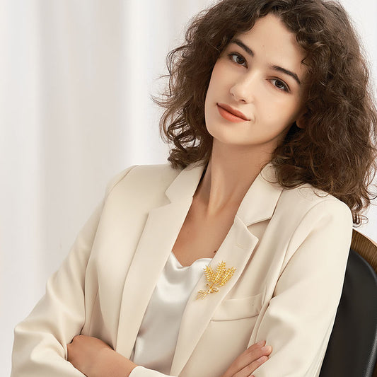 麦穂ジルコンブローチ