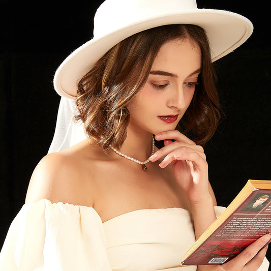 ティアドロップ真珠ネックレス