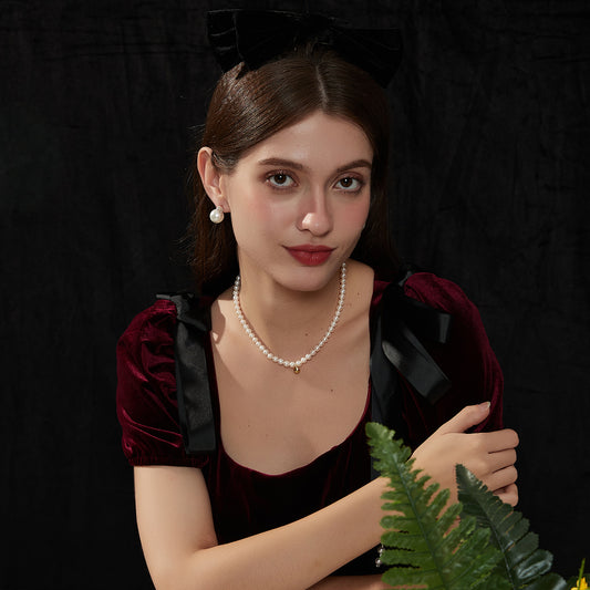 模造真珠フレンチ耳夹