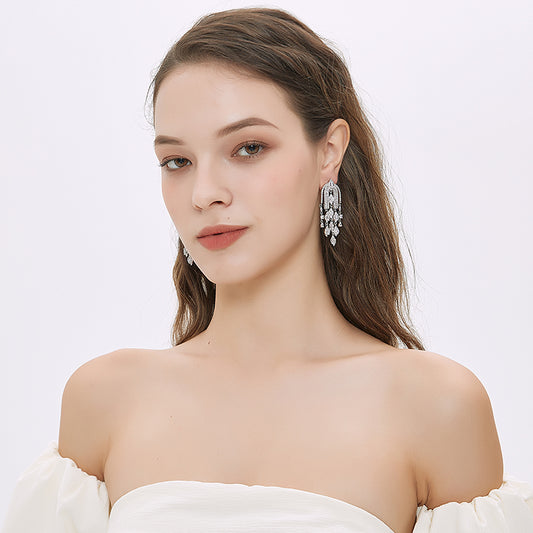 皓石ラメラストランドイヤリング