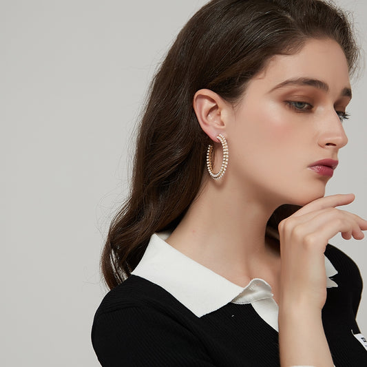 大ホップ模造真珠イヤリング