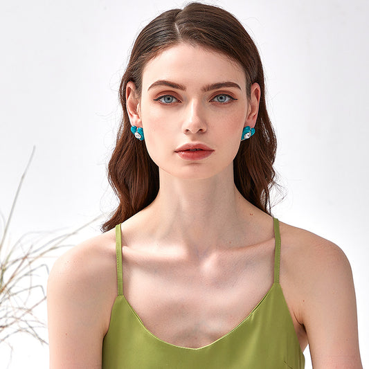 カラーハートジルコニアピアス