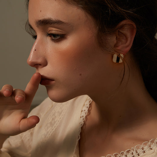 カラー幾何シンプル耳夹