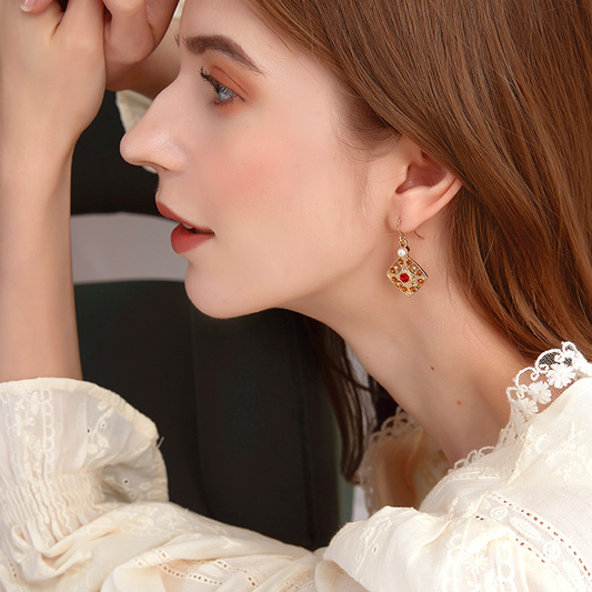 ヴィンテージ菱形耳夹