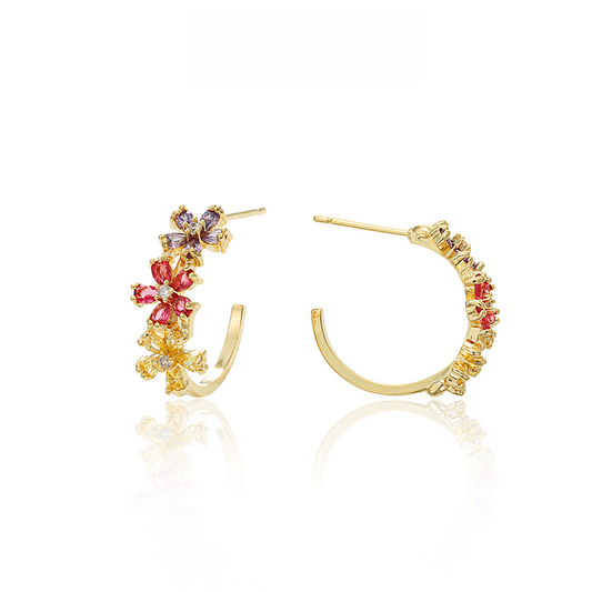 カラー皓石花ピアス