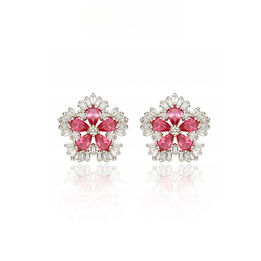 ジルコニア小花ピアス