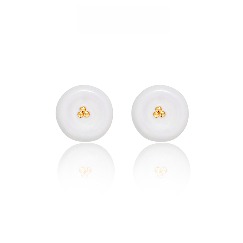 白琺瑯ゴールドピアス