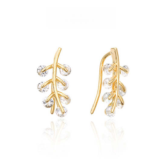 枝葉ジルコニアピアス