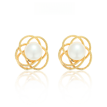 フレンチ真珠ワイヤーイヤリング