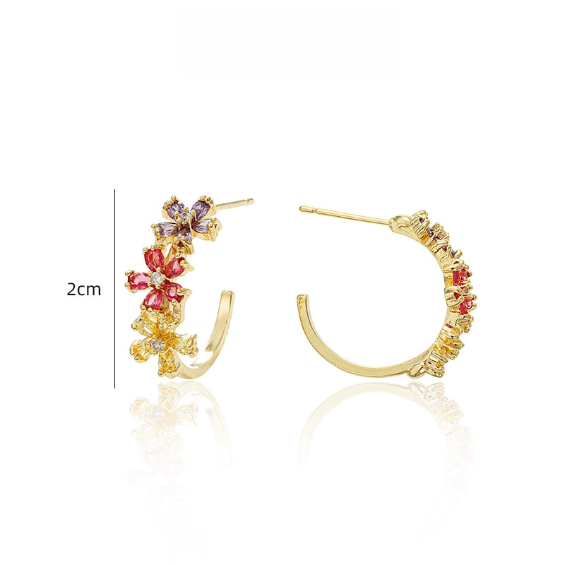 カラー皓石花ピアス