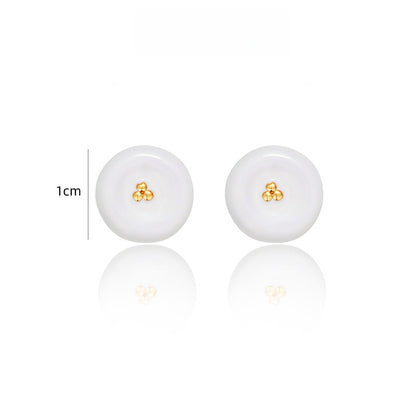 白琺瑯ゴールドピアス
