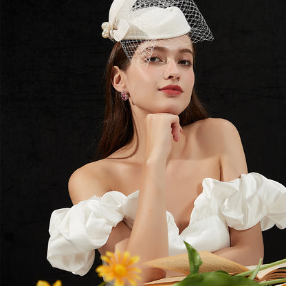 ピンクジルコニア満钻ピアス