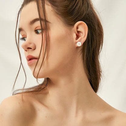 白琺瑯ゴールドピアス